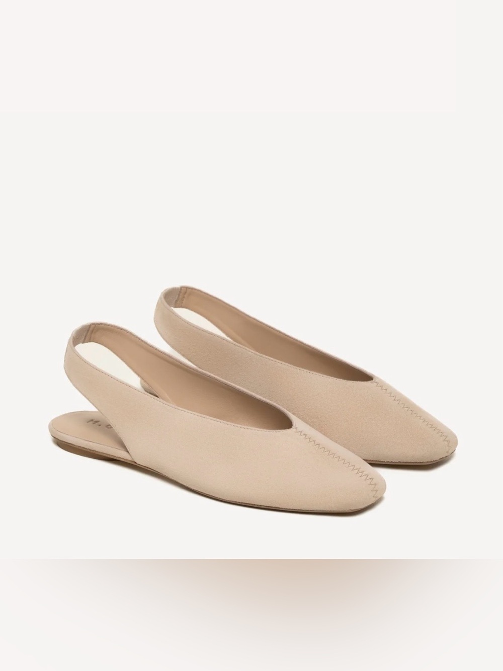 NWOT M.Gemi Size US 8.5/EU 39 The Una Slingback in Sand Suede